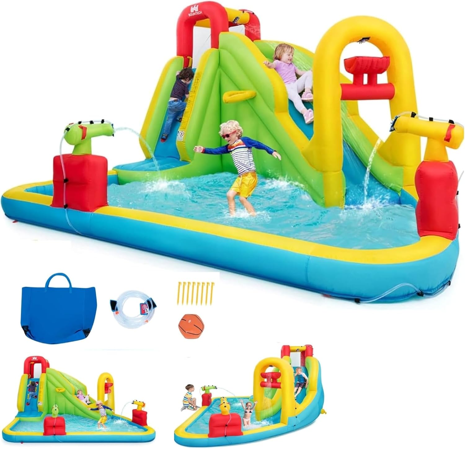 Kids Outdoor Climbing Wall - Mega Inflatable Water Park Bouncy Castle