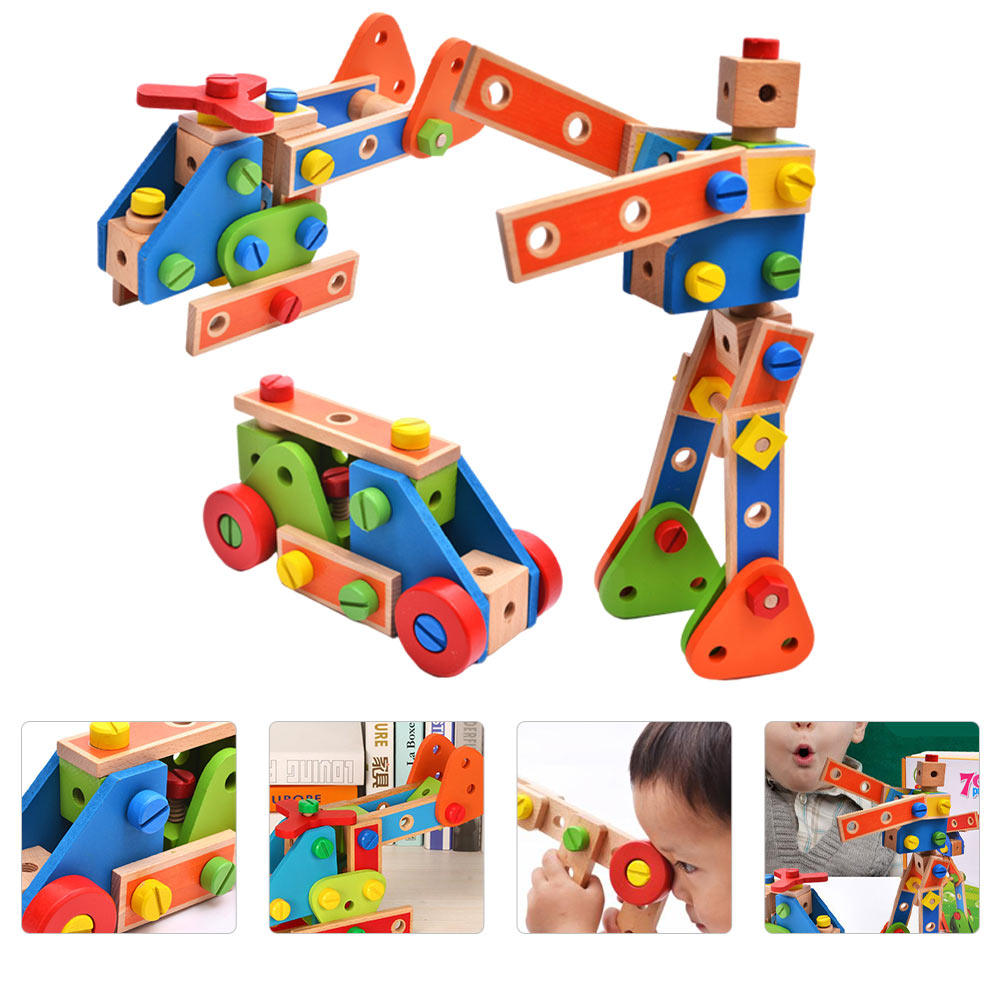 1Set Creative Wooden Nut Assem - Kids Outdoor Education recension och pris