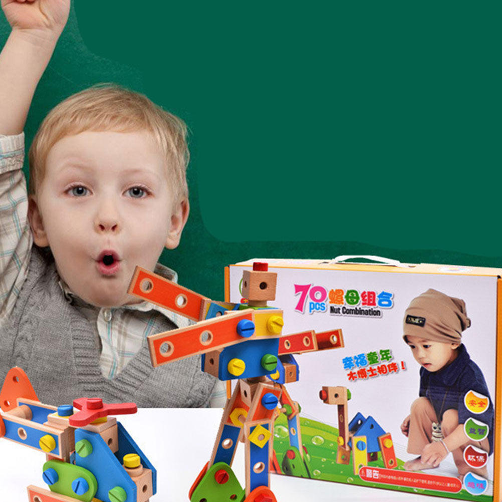 1Set Creative Wooden Nut Assem - Kids Outdoor Education recension och pris