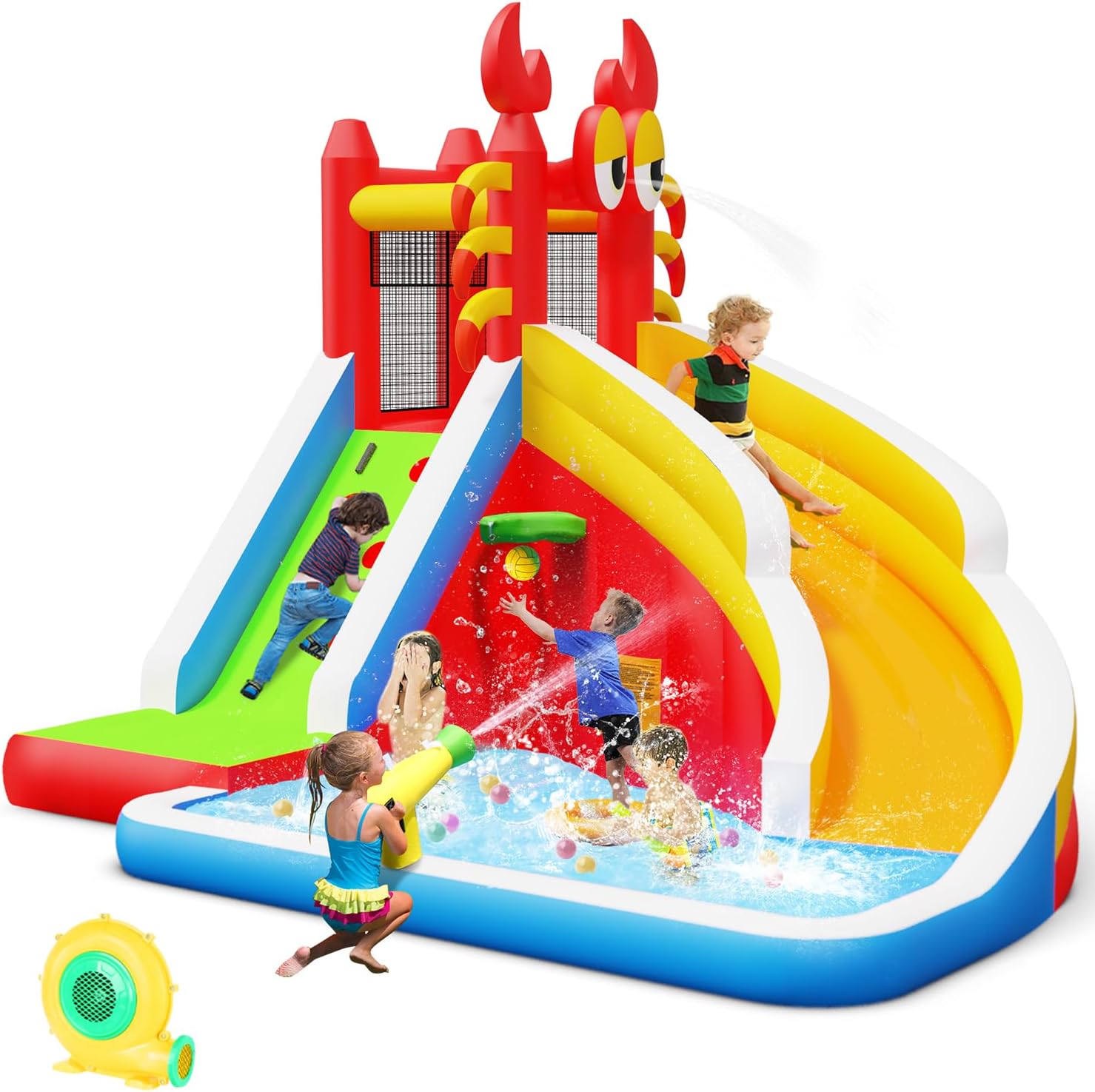 Large Inflatable Bounce House  - Kids Outdoor Climbing Wall recension och pris